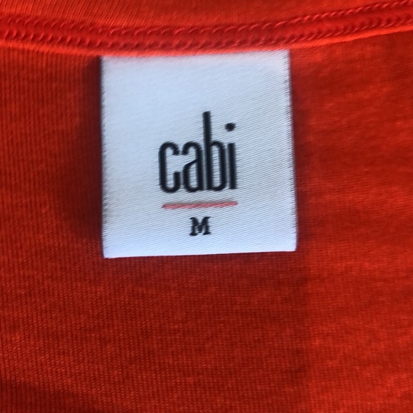 Cabi Style #5402 Red Orange Tee Shirt Tank Beautiful with gathering around sides - Picture 6 of 9